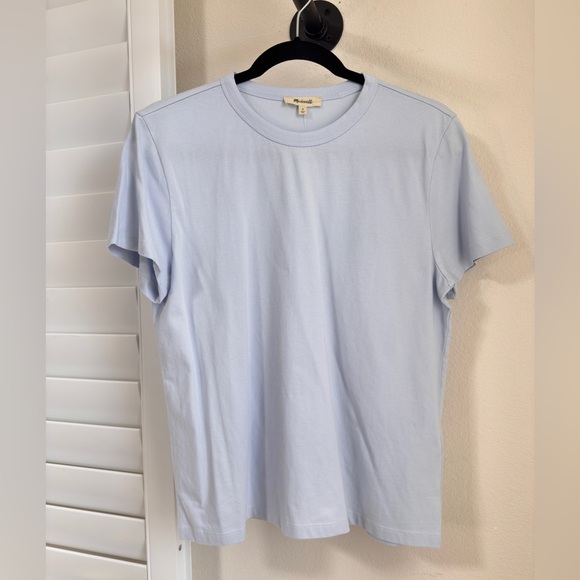 Madewell Tops - Madewell. Size M. Garment dyed all day crew neck tee Light Blue